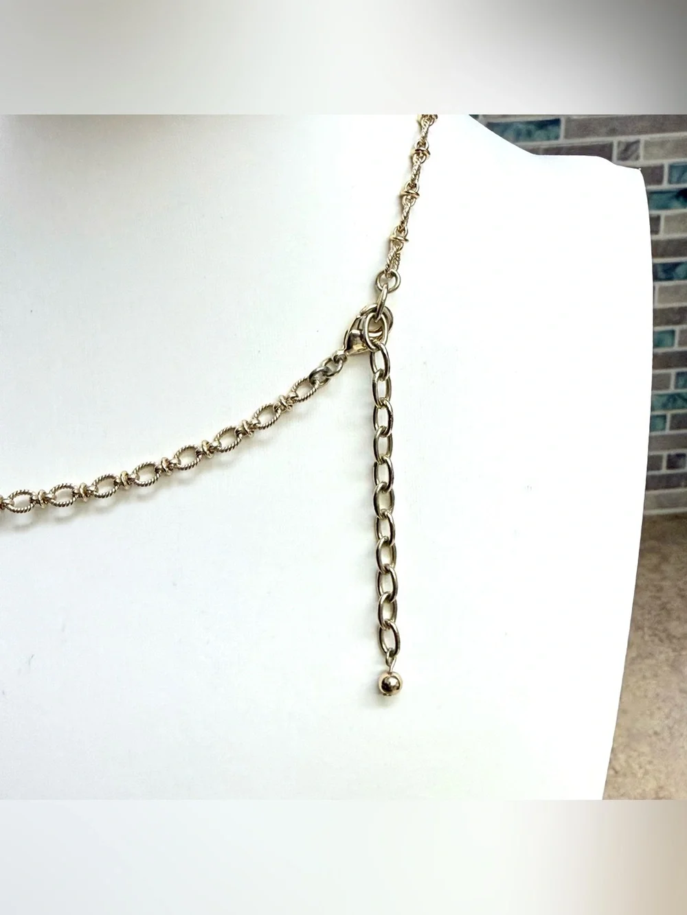 Beautiful glass pearl and pave crystal rondelle necklace